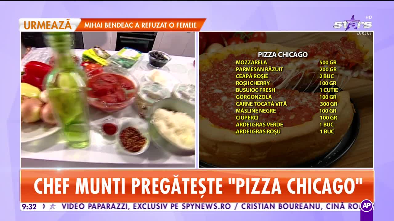 Reţeta lui Chef Munti - Star Matinal: Pizza Chicago
