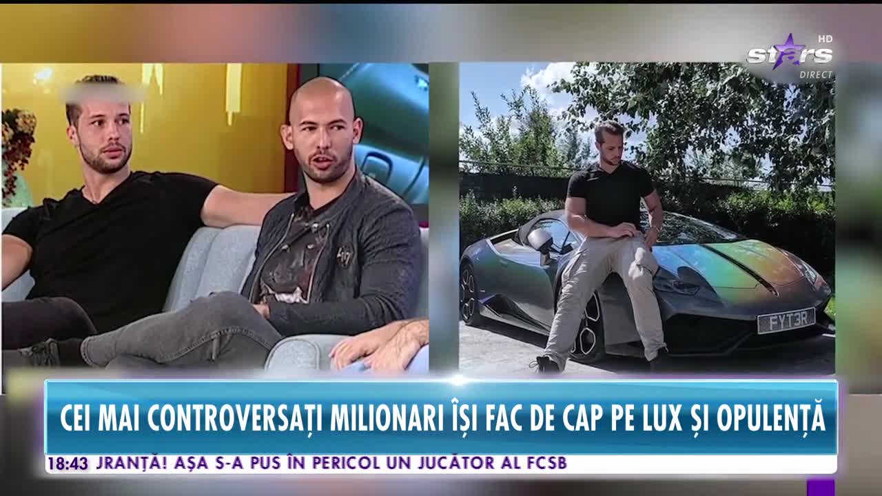 Star News. Tristan și Cobra Tate, episod de lux şi aroganţă în compania a două domnişoare