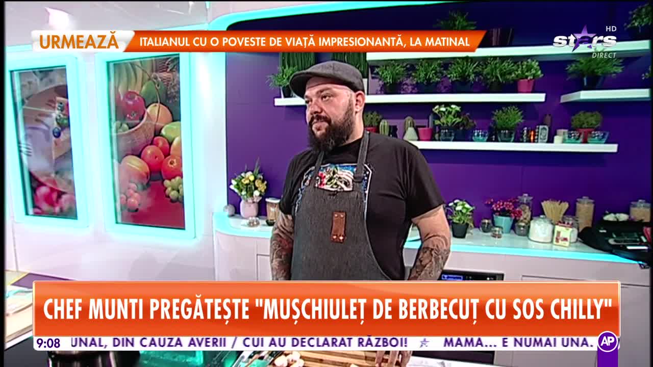 Star Matinal. Reţeta lui Chef Munti - Muşchiuleţ de berbecuţ cu sos chilly