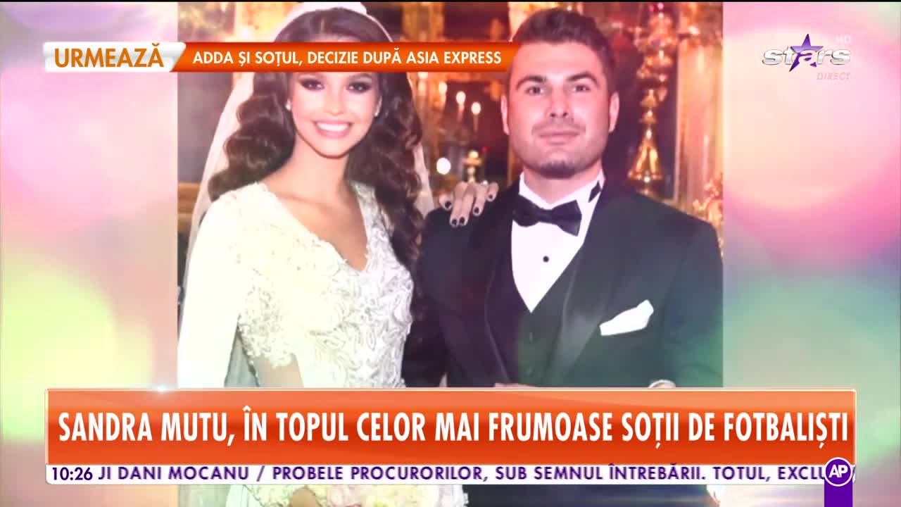 Soția lui Adrian Mutu, Sandra, &icirc;n topul celor mai frumoase soții de fotbaliști
