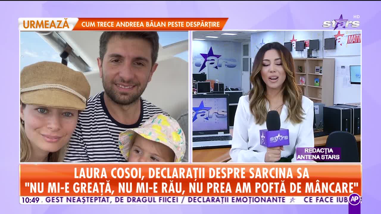 Laura Cosoi, declarații despre sarcina sa: "Nu-mi venea să măn&acirc;nc"