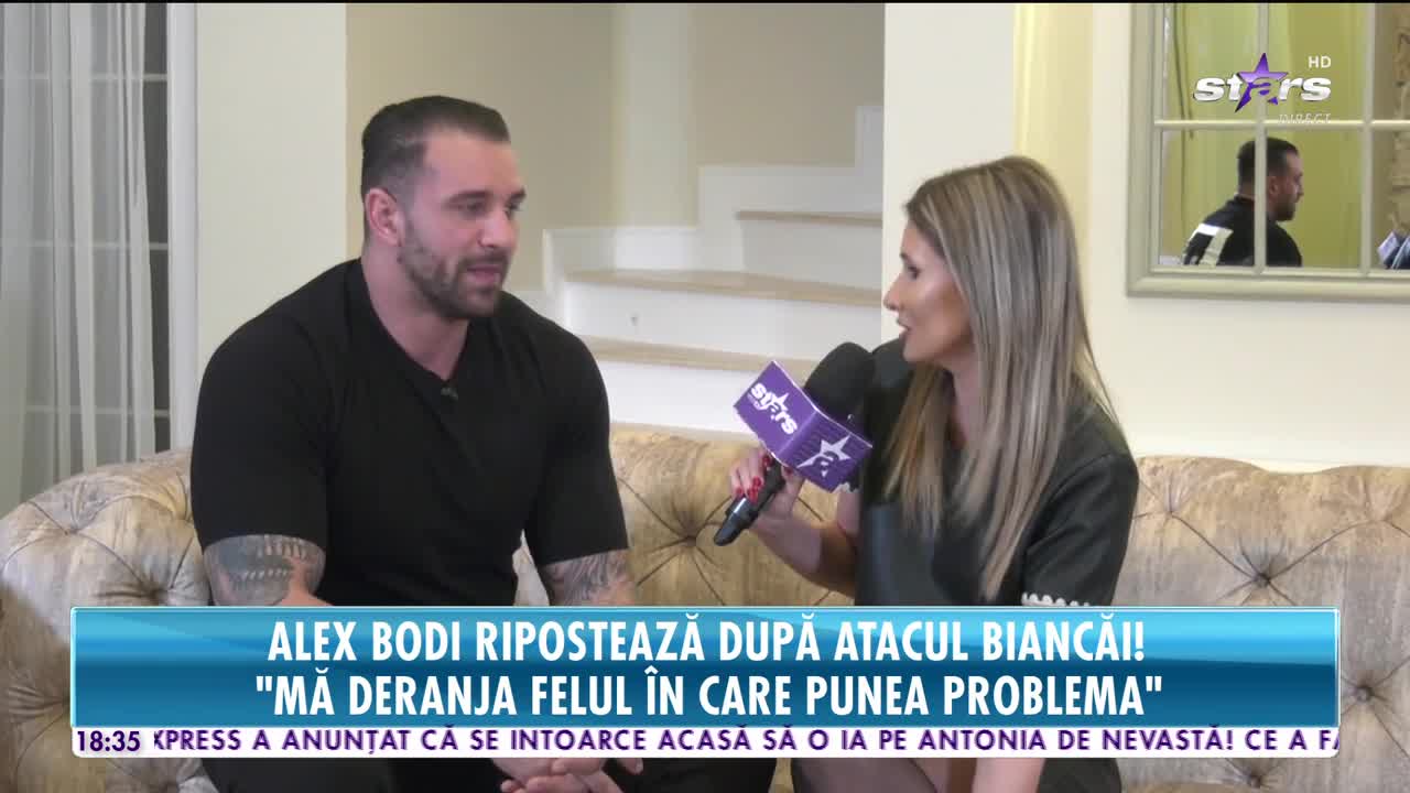 Bianca Drăgușanu, snopită &icirc;n bătaie de Alex Bodi