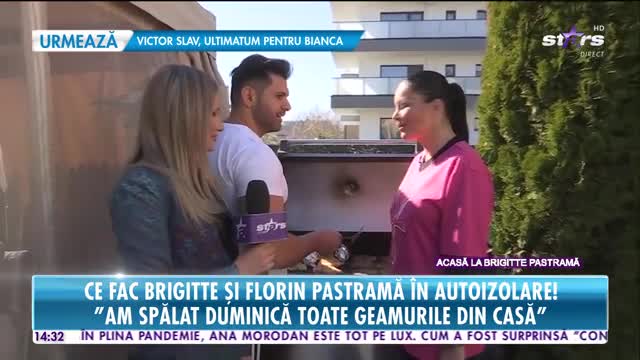 Ce fac Brigitte şi Florin Pastramă &icirc;n autoizolare! "Am spălat duminică toate geamurile din casă"