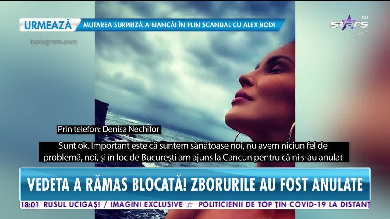 Denisa Nechifor, probleme după vacanță! Vedeta a rămas blocată în Mexic, zborurile au fost anulate