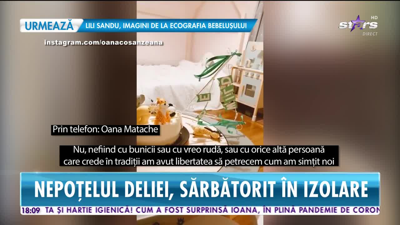 Nepoțelul Deliei, sărbătorit în izolare. Oana i-a pregătit o petrecere restrânsă la împlinirea unui anișor