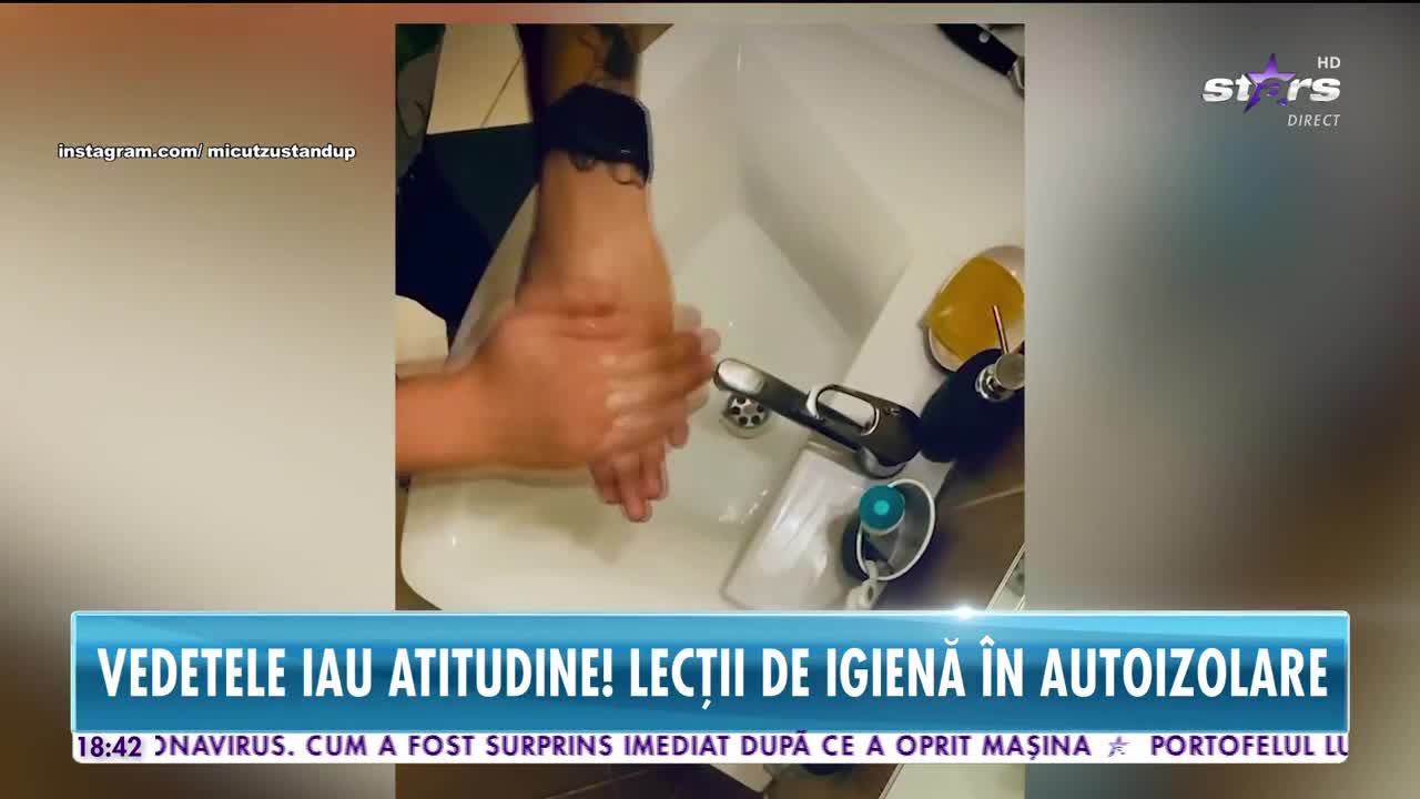 Vedetele iau atitudine! Lecții de igienă în autoizolare