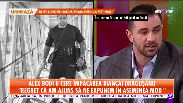 Alex Bodi vrea să se &icirc;mpace cu Bianca Drăguşanu