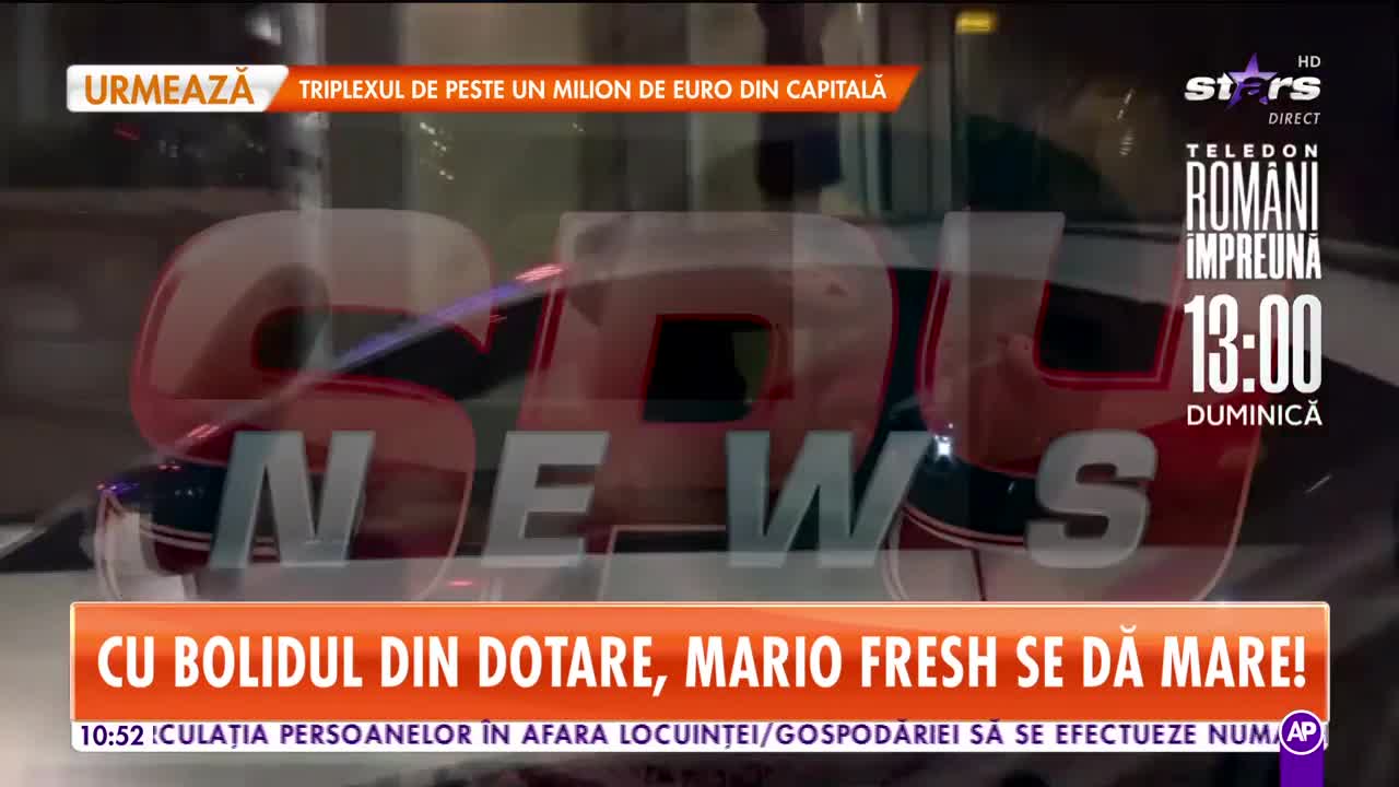 Mario Fresh a ieșit să dea moda &icirc;n oraș cu bolidul din dotare