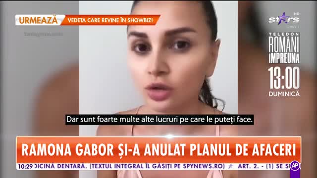 Ramona Gabor și-a anulat planul de afaceri din cauza pandemiei de coronavirus