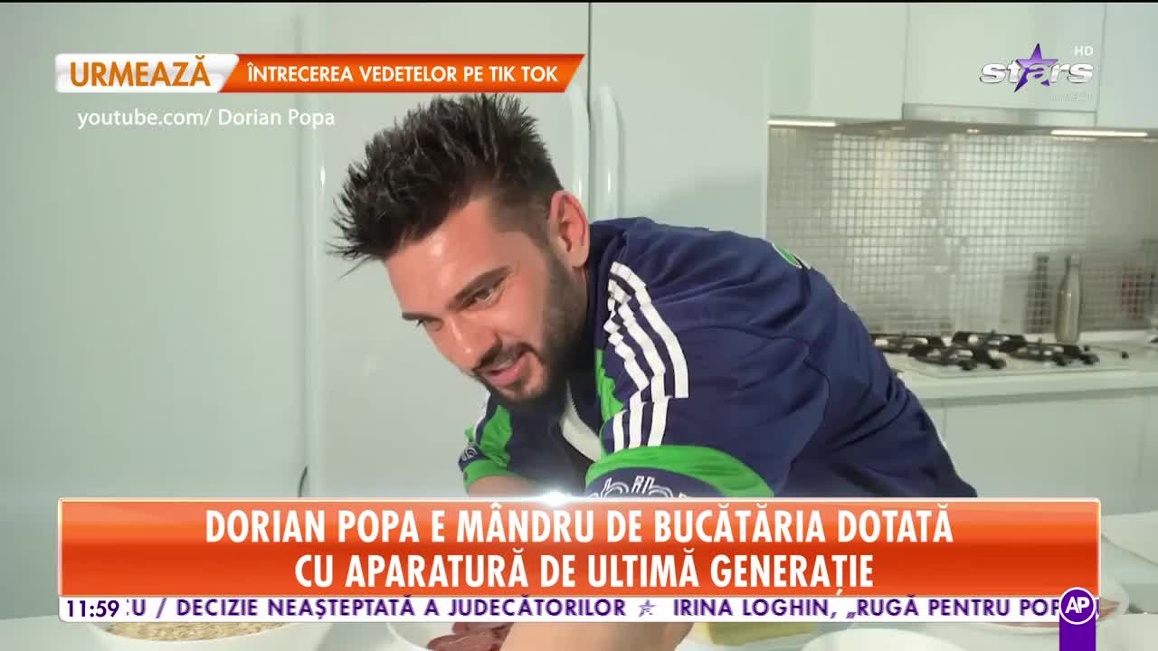 Dorian Popa e m&acirc;ndru de bucătăria dotată cu aparatură de ultimă generaţie