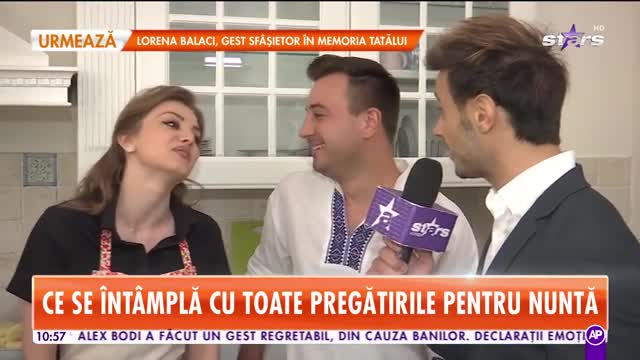 Valentin Sanfira şi viitoarea soţie, primul interviu &icirc;n casa lor