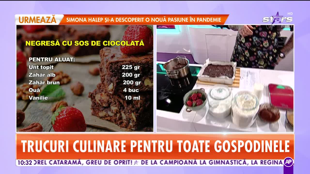 Negresă cu sos de ciocolată. Reţeta lui chef Munti de la Star Matinal