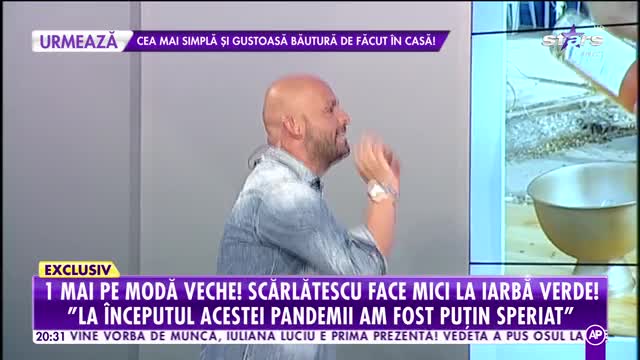 Chef Cătălin Scărlătescu, intervu din izolare: Îmi e dor de platoul de filmare