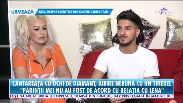 Cântăreața cu ochi de diamant, iubire nebună cu un tinerel