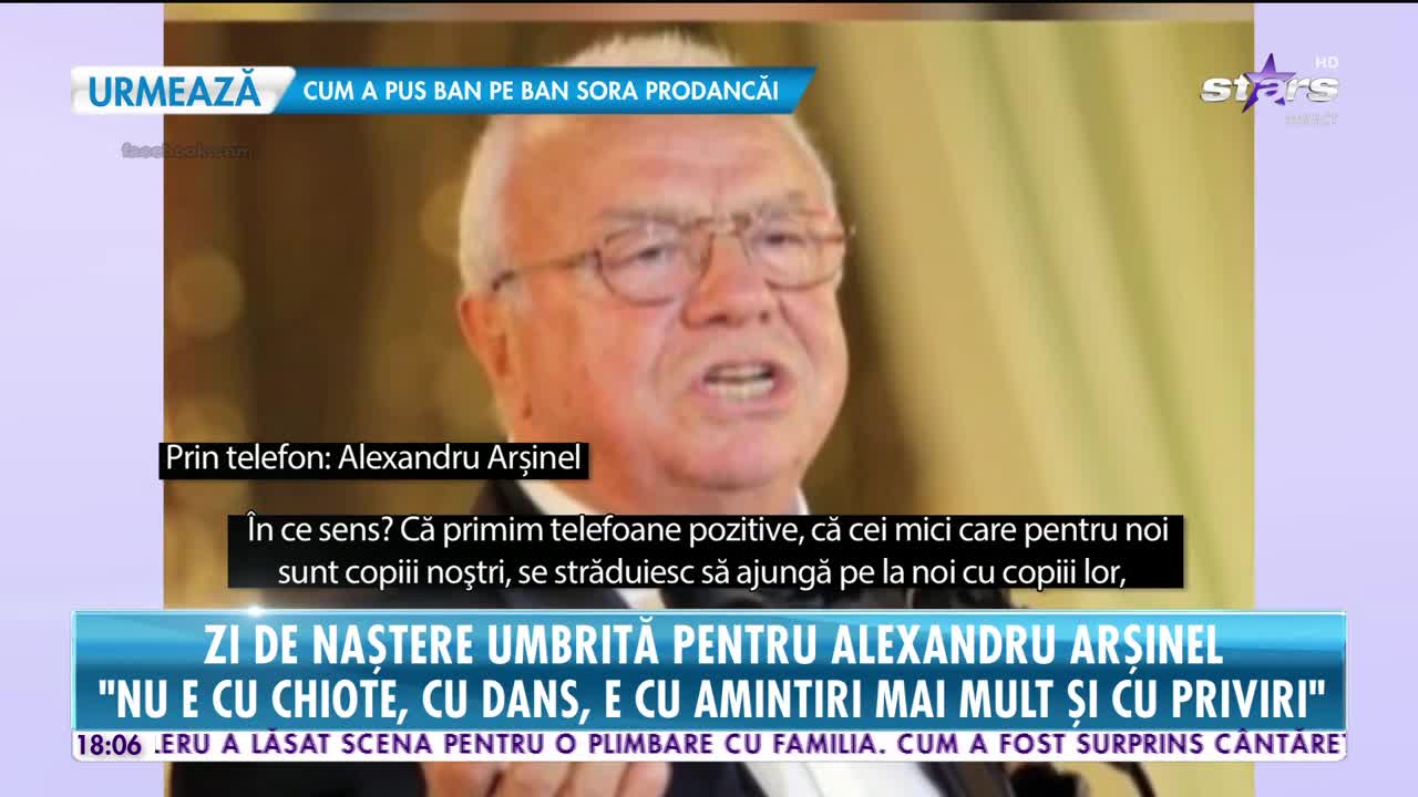 Alexandru Arşinel a împlinit 81 de ani! Cum a petrecut marele actor