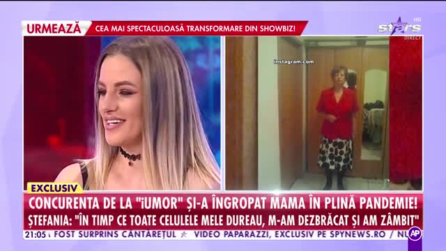 Ștefania Costache în lacrimi. Concurenta de la iUmor și-a îngropat mama în plină pandemie