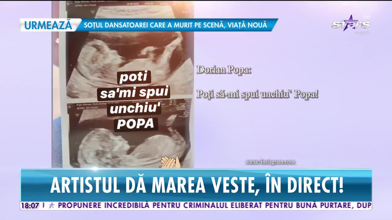 Dorian Popa a dat marea veste. Familia lui se măreşte