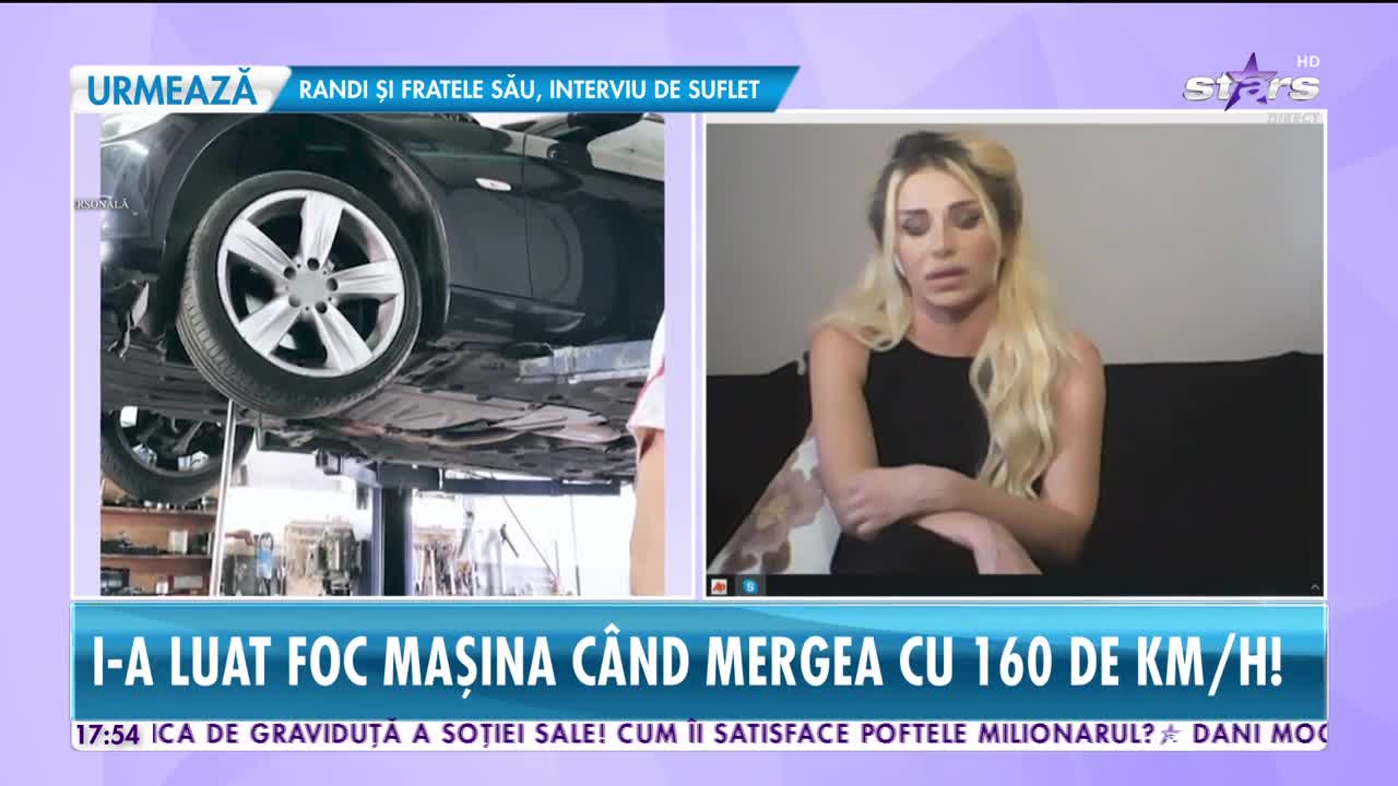 Maria Andria a fost la un pas de moarte. I-a luat foc mașina la 160km/h