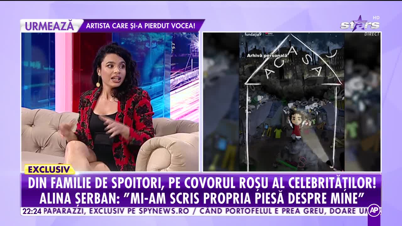 Actrița Alina Șerban îşi spune povestea la Showbiz Report! Cum a ajuns din sărăcie lucie pe covorul roşu