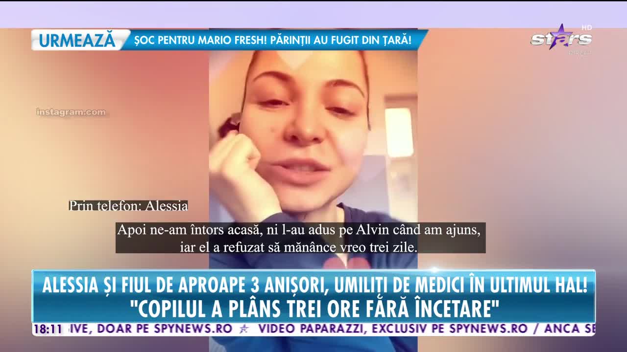 Alessia face primele declaraţii, după ce a trăit coşmarul vieţii ei. Vedeta și fiul ei, băgați cu forța în carantină