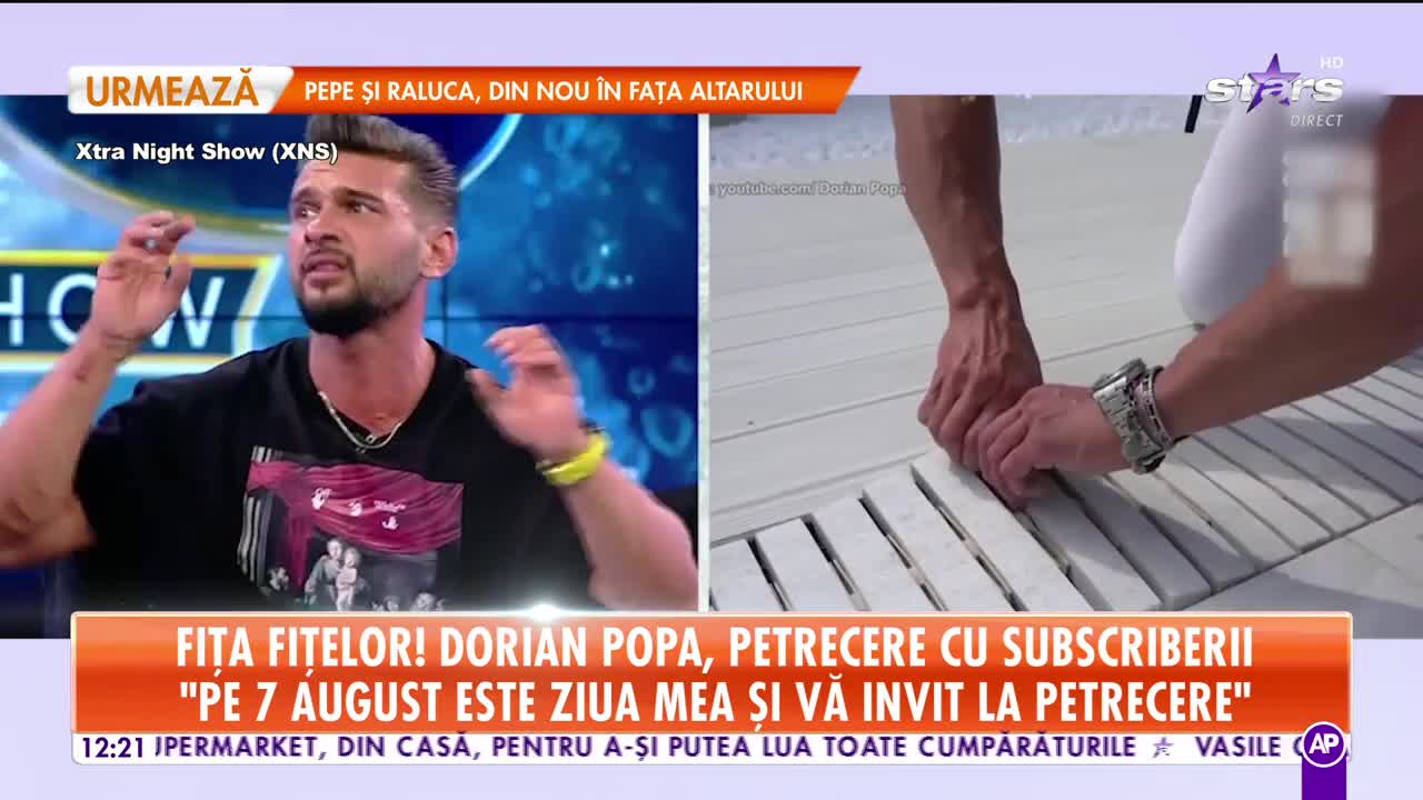 Dorian Popa organizează o petrecere cu subscriberii: O să gătească Chef Cătălin Scărlatescu!