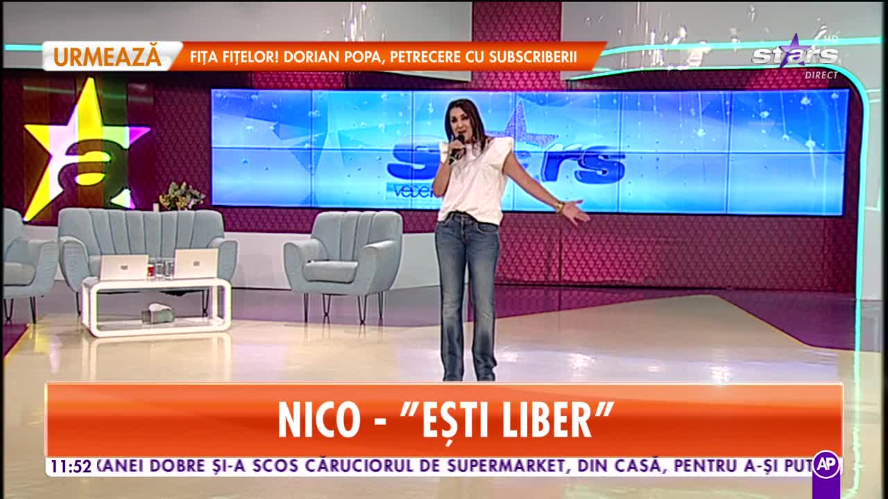Nico c&acirc;ntă &icirc;n platoul Star Matinal piesa ești liber