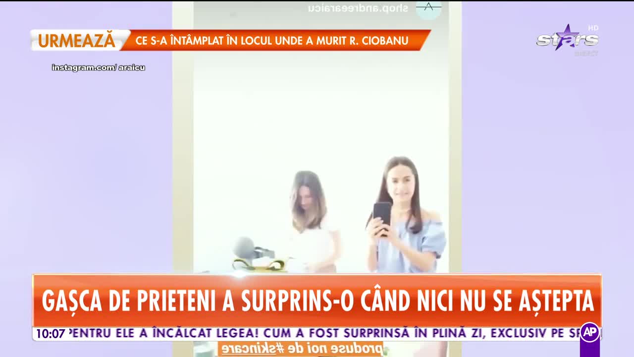 Andreea Raicu, sărbătorita zilei! Gașca de prieteni a surprins-o c&acirc;nd nici nu se aștepta