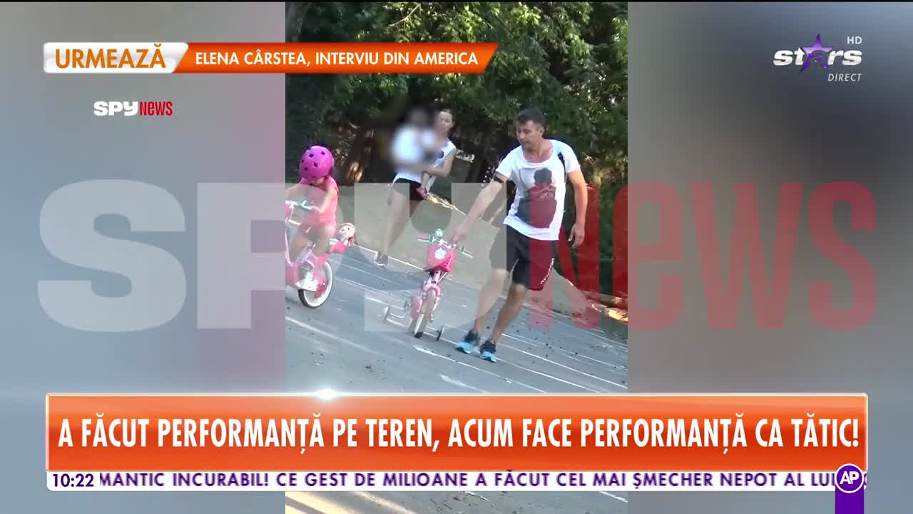 A făcut performanţă pe teren, iar acum face performanţă ca tătic! Imagini rare cu fostul fotbalist Iulian Miu