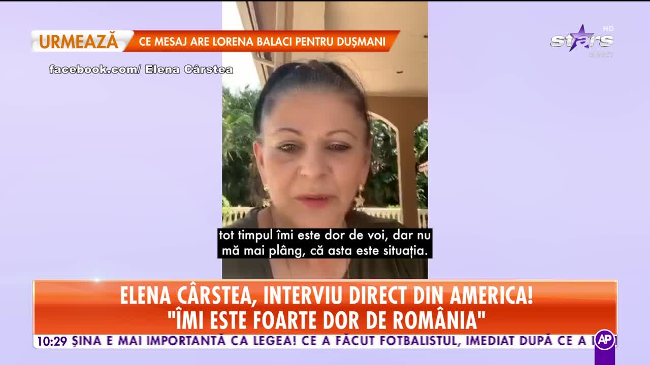 Elena C&acirc;rstea, declaraţii direct din America! Artista dezvăluie cu ce probleme de sănătate s-a luptat!