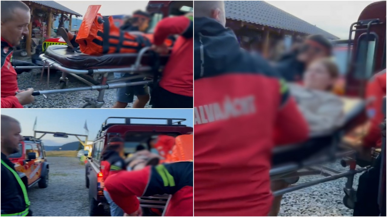 Cuplu de polonezi, accident cu motocicleta pe Transalpina. Ciobanii din zonă i-au ajutat pe cei doi până la sosirea salvamontiştilor