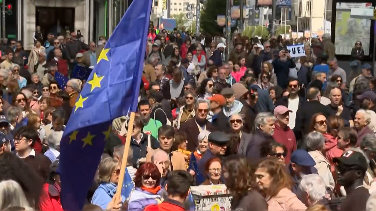 Miting pentru reafirmarea valorilor europene în Madrid