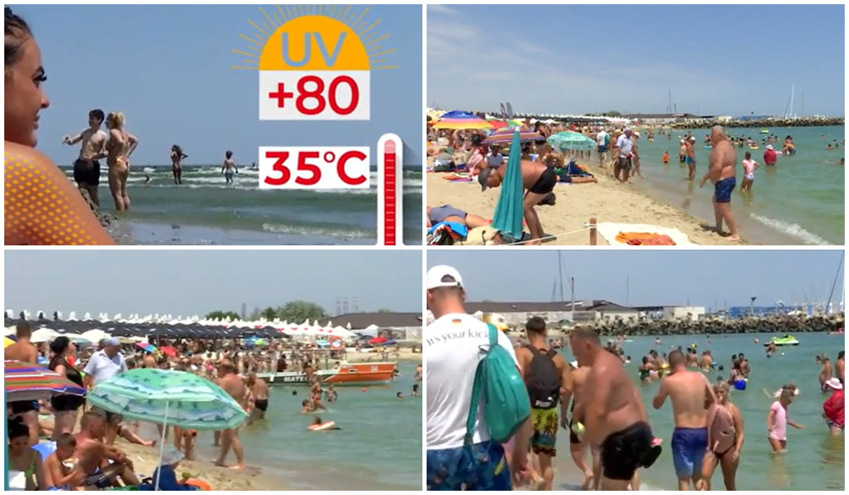 Pericol de insolaţie pe litoral, în cel mai aglomerat weekend. Indicele UV, la cote înalte