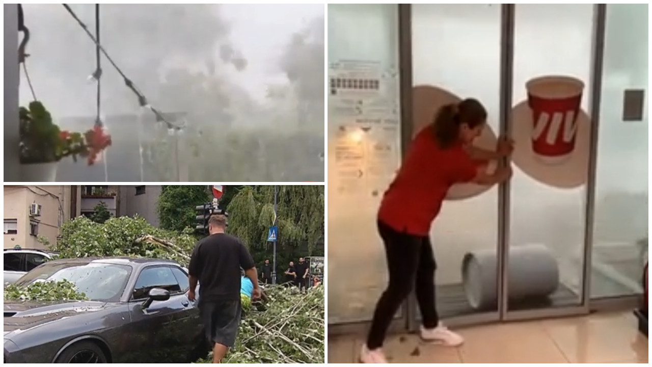 Furtun&#259; ca un uragan &icirc;n Capital&#259;. &Icirc;n 15 minute a plouat c&acirc;t &icirc;n restul lunii, temperatura a sc&#259;zut cu 12 grade
