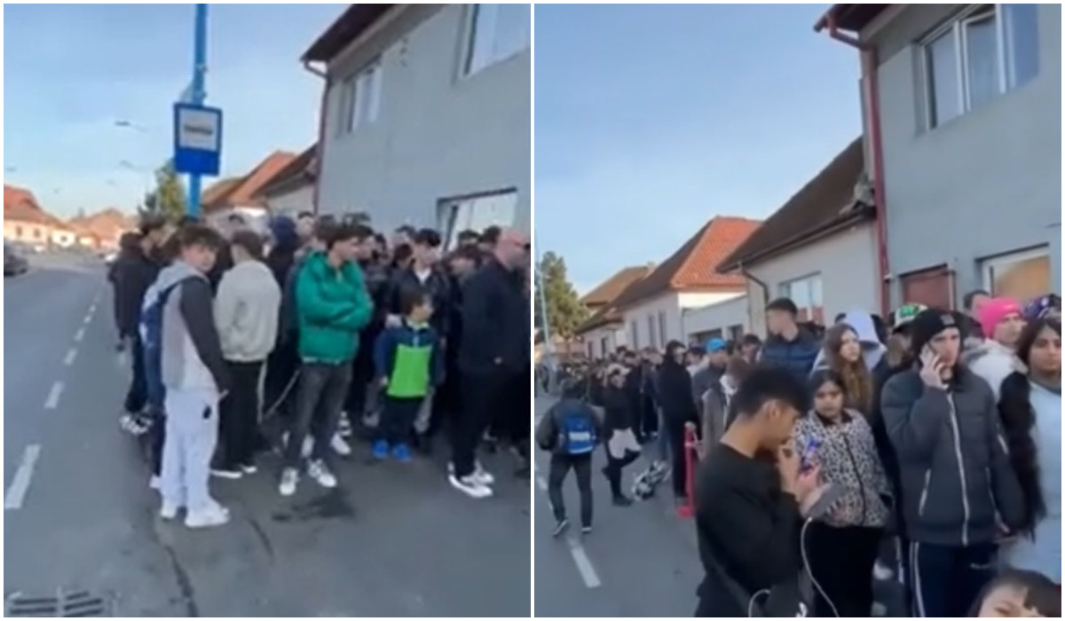 Sute de bra&#351;oveni au stat ore &icirc;ntregi la o coad&#259; uria&#351;&#259; pentru a primi o &#351;aorma gratis