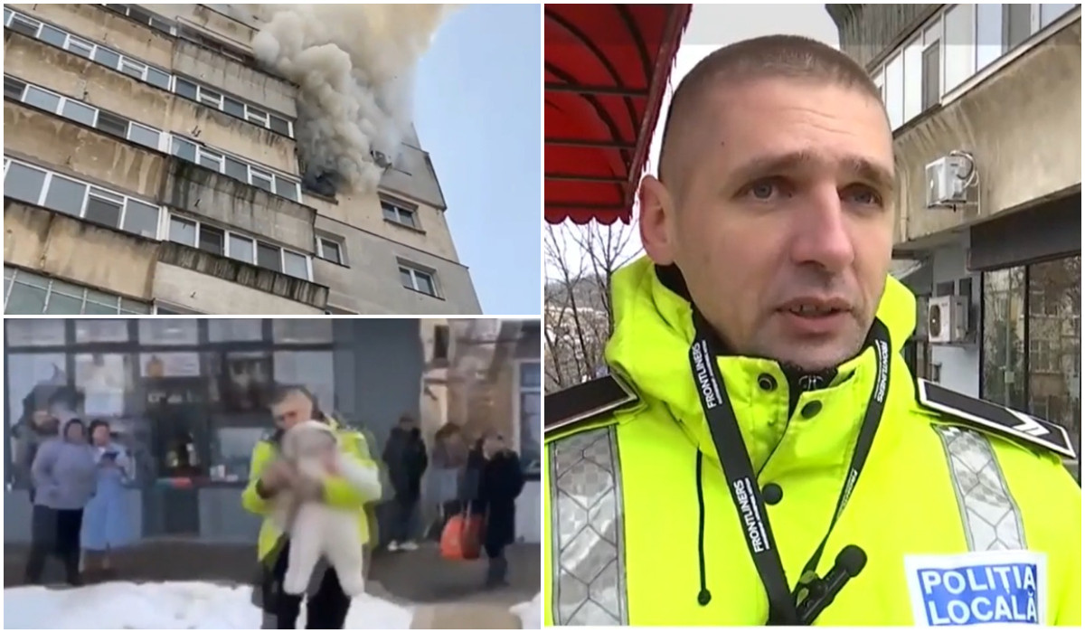 Poza pentru articolul Cine este Alexandru, poliţistul erou care a salvat din flăcări o fetiţă de un an