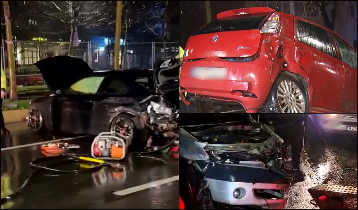 Şofer vitezoman, prăpăd într-un cartier din Bucureşti. A lovit 9 maşini parcate: "A derapat un pic" | Observator News
