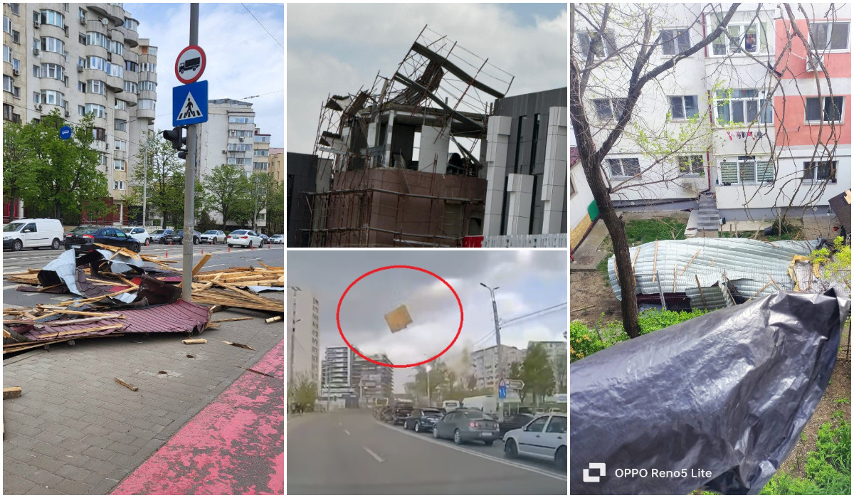 Vântul cu puterea unui uragan face ravagii în Iaşi. În Huşi, un bărbat a murit strivit de acoperiş