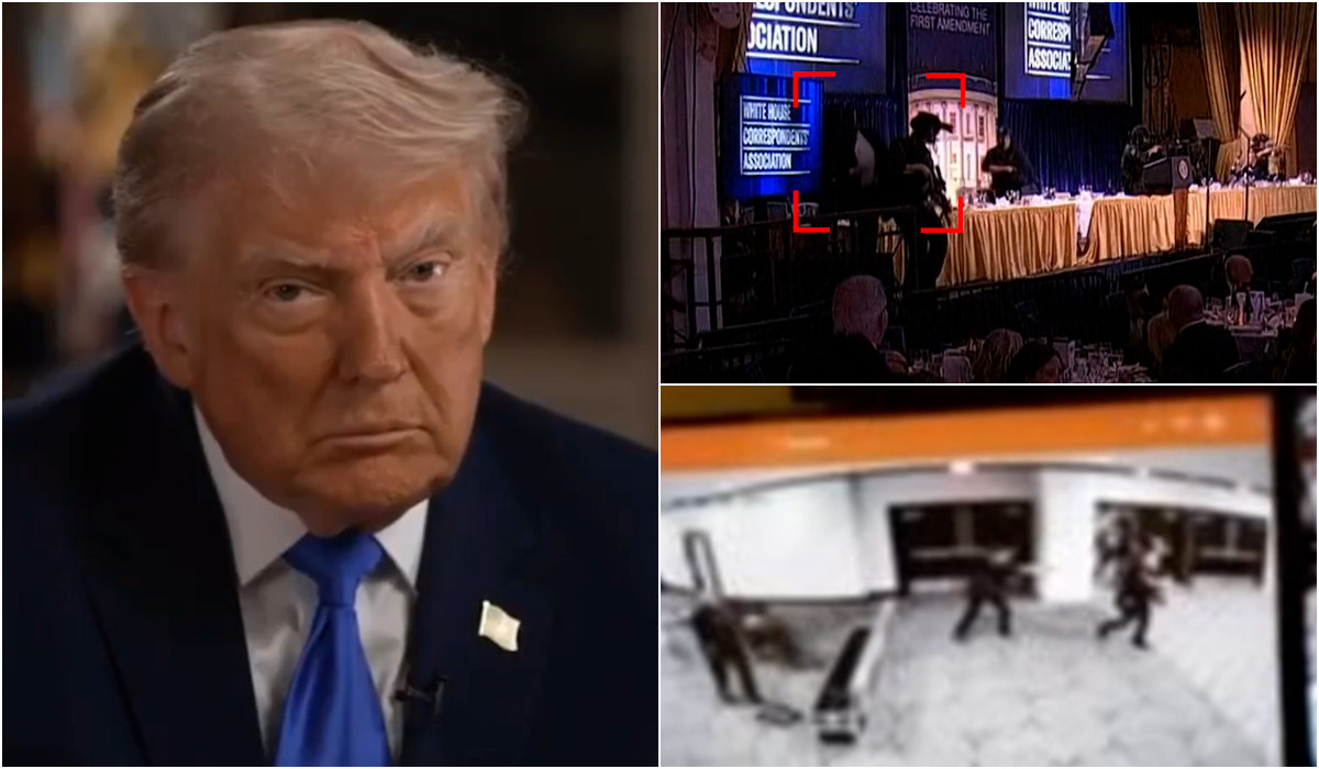 Filmul atacului de la Cina Corespondenţilor. Melania s-a băgat sub masă, Trump a fost curios ce se întâmplă