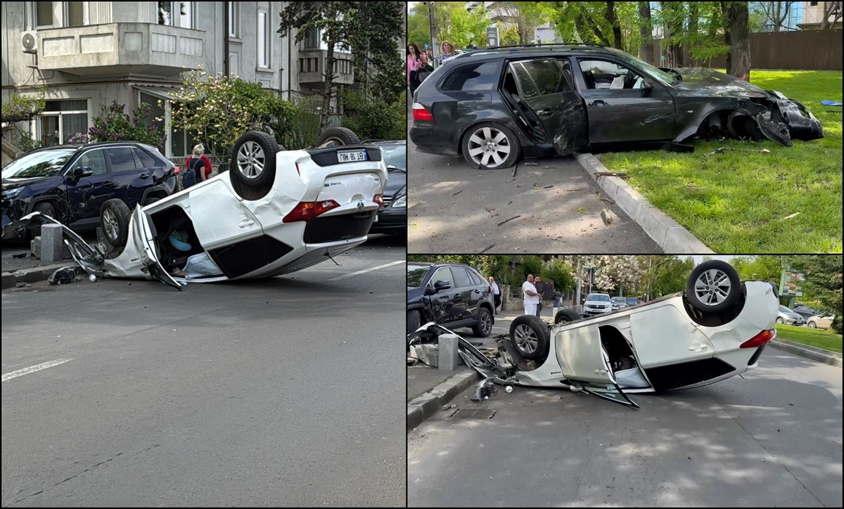 Accident cu 3 maşini în Sectorul 6, o tânără rănită
