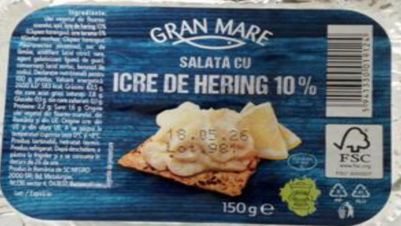 Salată cu icre contaminată, retrasă din sute de magazine Penny. Ce ...