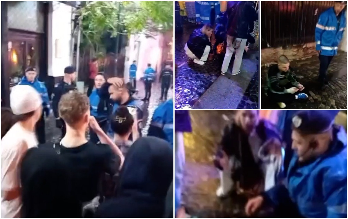 Bătaie în Centrul Vechi din București între fani ucraineni