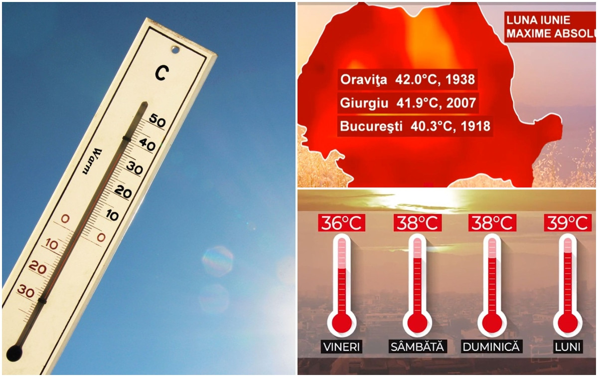 România sub val de căldură tropicală: 40 de grade la final de iunie