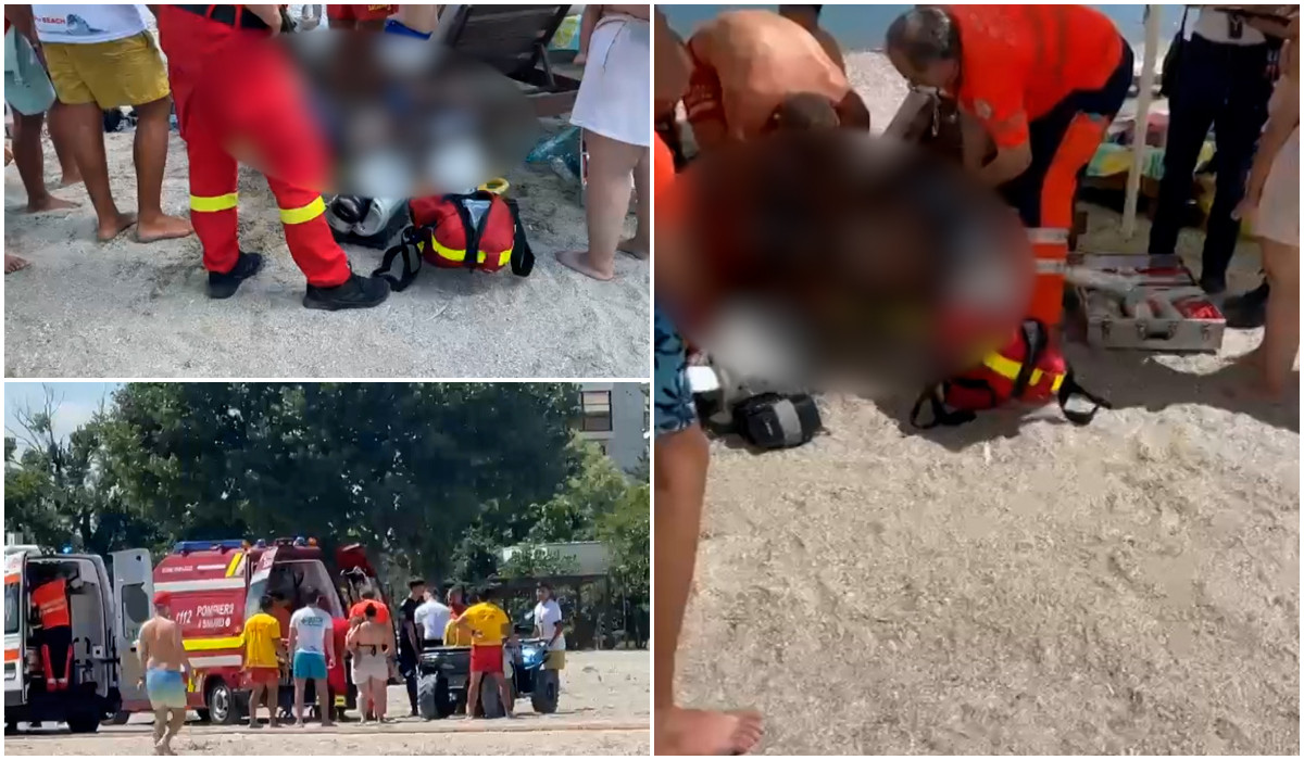 Tată şi fiică, salvaţi de la înec în Mamaia, după ce tânăra s-a răsturnat de pe o saltea gonflabilă