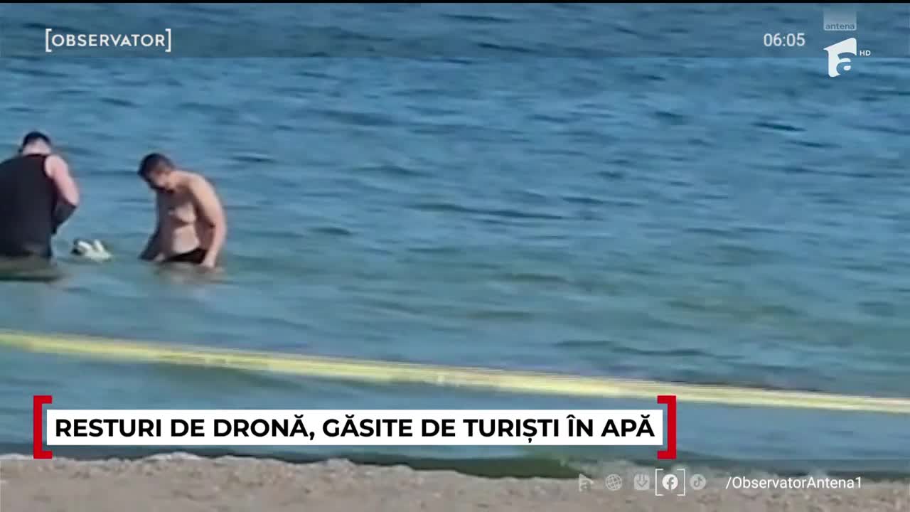 Resturi de dronă, găsite în apa mării la Mamaia. Mărturiile turiştilor de pe plajă