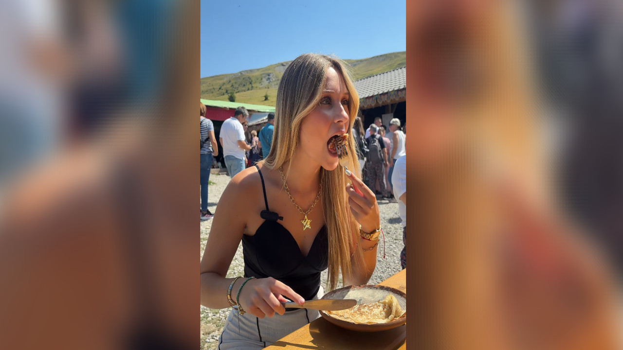 Reacția unei turiste din Portugalia care gustă pentru prima dată bunătățile de pe Transalpina