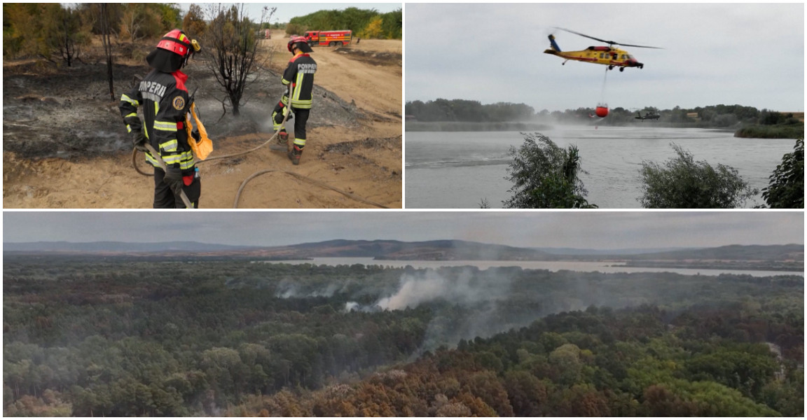 Zile de foc pentru pompierii români în Serbia. Incendiile au ajuns la mai puțin de 20 km de graniță