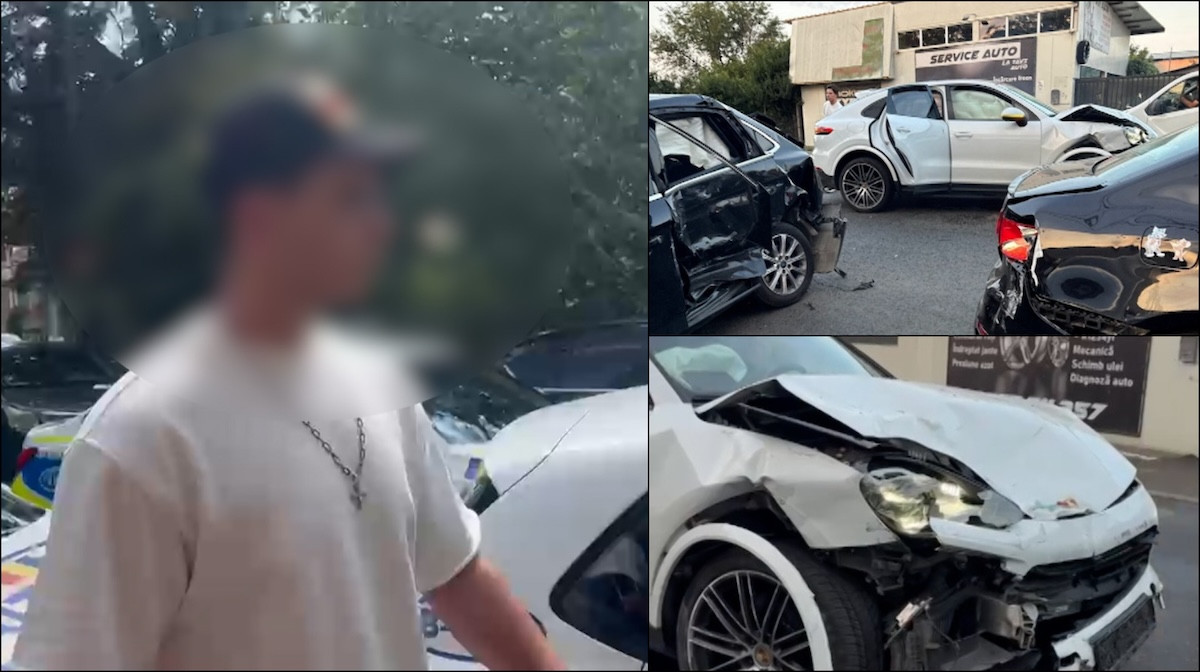 La 17 ani, a luat Porsche-ul părinților și a rănit 4 oameni. Era drogat și băut