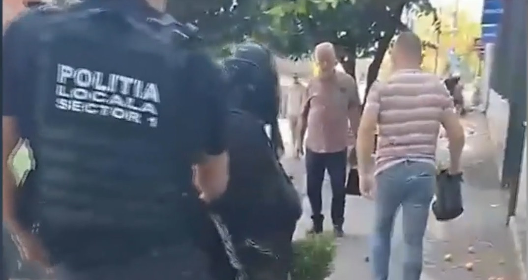 Intervenție brutală a unui polițist în Sectorul 1: a aruncat florile vândute de bunicuță pe trotuar