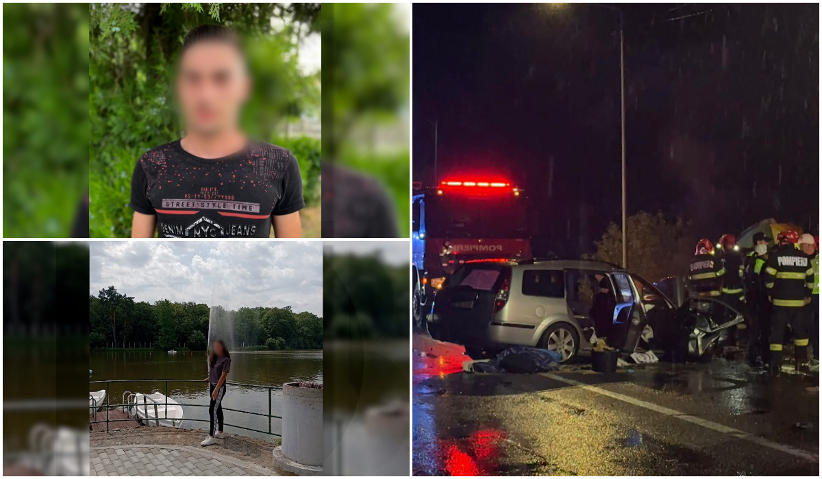 Filmul accidentului din Mihăești. Impactul i-a aruncat pe doi tineri din mașină: "Am văzut-o întinsă aici"